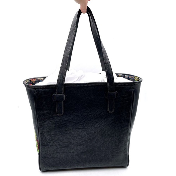 Consuela Frida Shady Black Floral Classic Tote Bag. NWOT - Picture 2 of 11